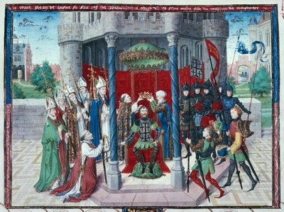 让-德-布里埃纳伯爵，《耶路撒冷abregies》中的微型画，约 1450 年（牛皮纸上的蛋彩画） 作者 法语学校