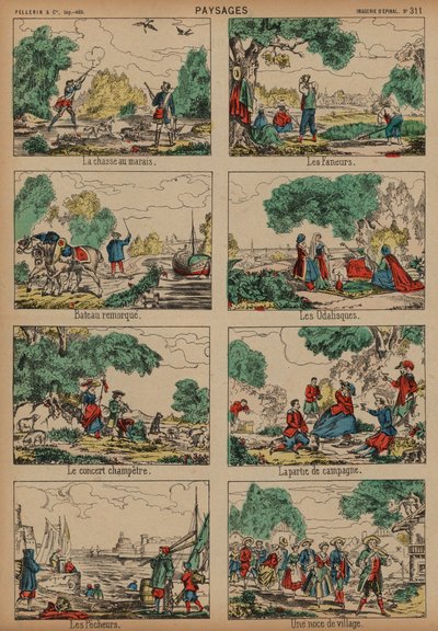 田园风光（彩色版画） 作者 法语学校