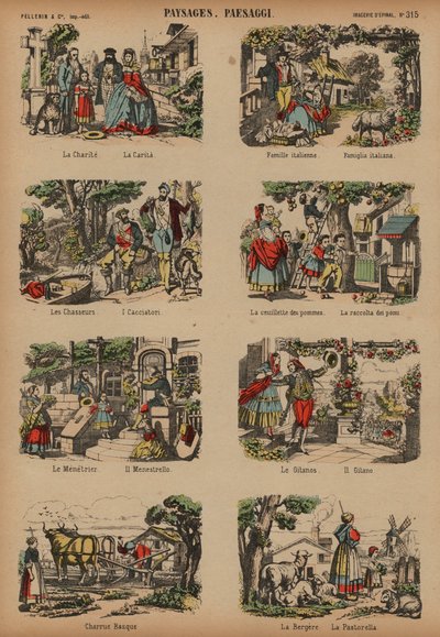 田园风光（彩色版画） 作者 法语学校