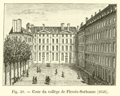 普拉西斯 - 索邦大学法院，1656年 作者 法语学校