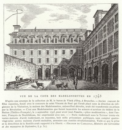 1769年，巴黎Madelonnettes修道院的庭院 作者 法语学校