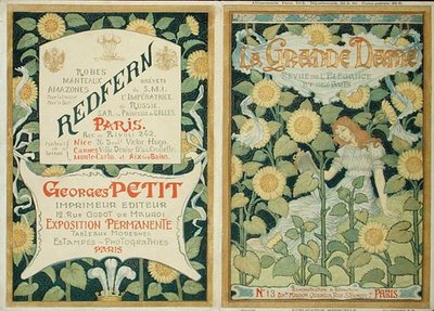 La Grande Dame》的封面设计，约1890年代（彩色平版印刷）。 作者 法语学校