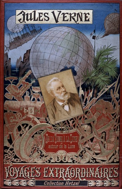 儒勒-凡尔纳《De La Terre a La Lune》封面 作者 法语学校