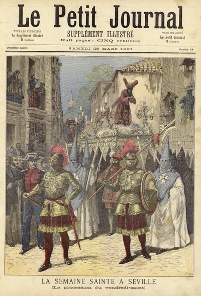 Le Petit Journal的封面，1891年3月28日 作者 French School
