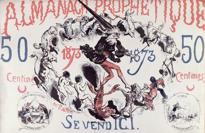 1873年描绘诺查丹玛斯的预言年历封面 作者 法语学校