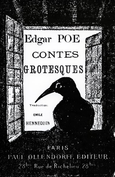 由Edgar Allan Poe封面于Contes Grotesques，于1882年出版 作者 法语学校