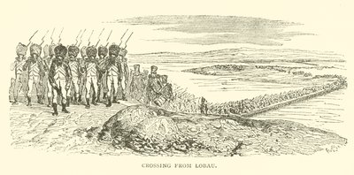 从 Lobau 穿越（雕刻） 作者 法语学校