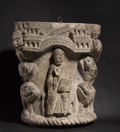 丹尼尔在狮子的书房，c.1125-1150 作者 法语学校