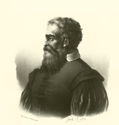 Daniele da Volterra，肖像画（雕刻）。 作者 法语学校