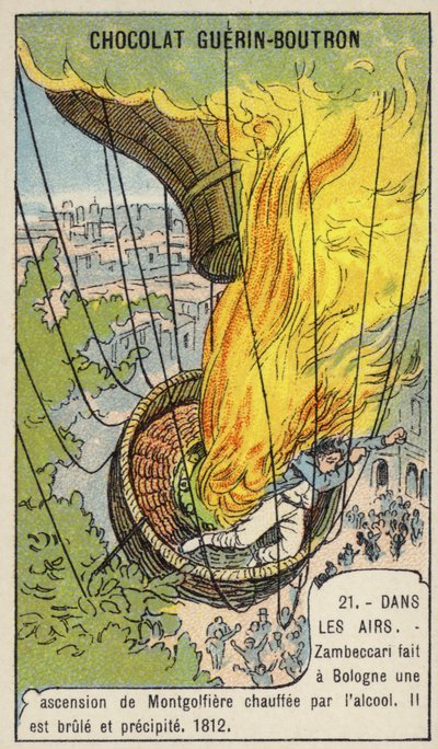 Death of Francesco Zambeccari in a ballooning accident, Bologna 作者 法语学校