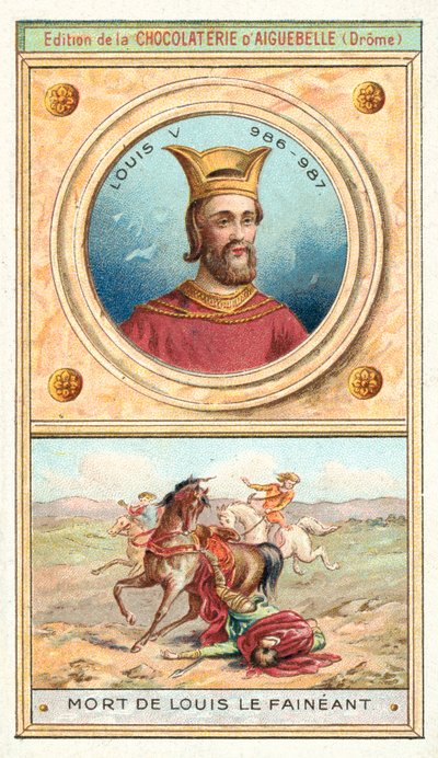 Death of Louis V of France, 987 (chromolitho) 作者 法语学校
