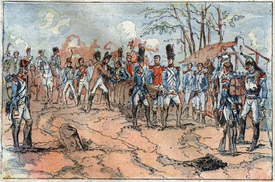 让-兰斯（Jean Lannes）元帅（1769-1809）在5月28日的埃斯林战役中死亡 作者 法语学校