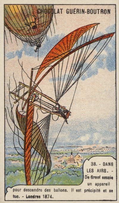 Death of de Groof while testing an apparatus for descending from a balloon in flight, London 作者 法语学校