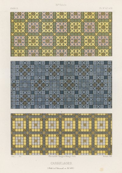 15世纪法国的装饰瓷砖 作者 法语学校