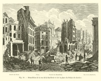 拆除Rue de la Barillerie和Place du Palais-de-Justice 作者 法语学校