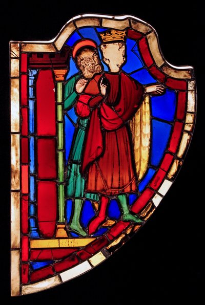 描绘两个人，前Ste Chapelle（Bay C，Esther窗口） 作者 法语学校