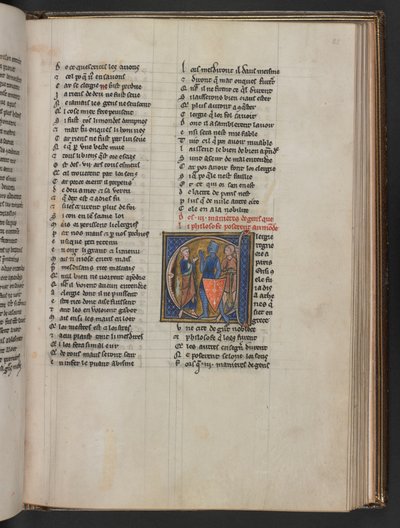 Des III manieres de gens que li philosophe posent au monde, 选自 Aldobrandino of Siena, Le Régime du corps; Gautier of Metz, L