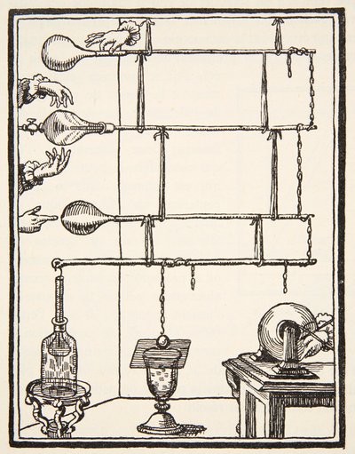 在极少数情况下下降电子，1753年，由Boris Mestchersky复制（d.1957）国家法兰西，科学，第一和第二卷的历史插图，Gabriel Hanotaux（1853-1944），1924年（Lith 作者 法语学校