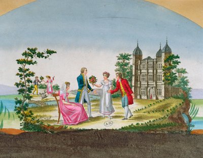 设计风扇装饰。 c.1830 作者 法语学校