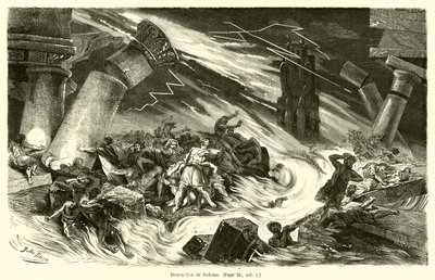 索多玛的毁灭（雕版画 作者 法语学校