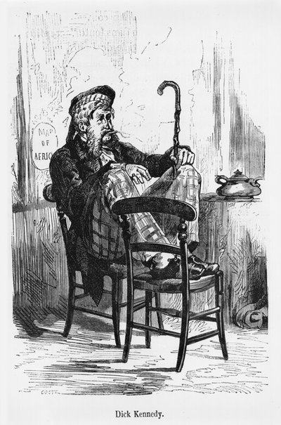 Dick Kennedy，来自Jules Verne（1828-1905）气球的五周插图巴黎，Hetzel 作者 法语学校