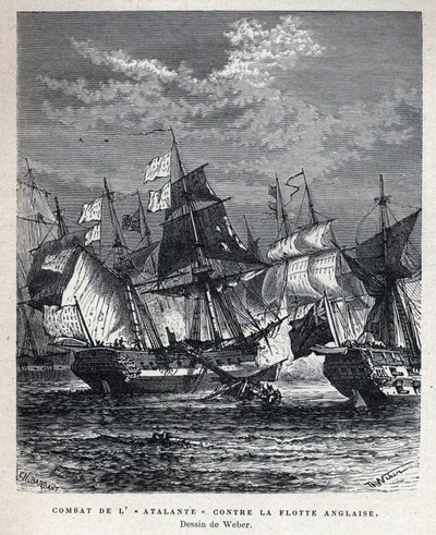 发现加拿大。法舰 "阿塔兰特 "号对英国舰队的战斗 5月15日 作者 法语学校