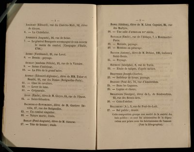 双重页面来自沙龙des Refuses，1863年 作者 法语学校