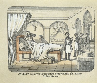 查尔斯杰克逊博士（1805-80）发现了乙醚的麻醉品质 作者 法语学校