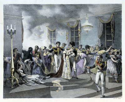 1810年7月1日，拿破仑一世与玛丽-路易丝的婚礼在奥地利驻巴黎大使馆举行庆祝活动时，发生了火灾。有几人死亡。拿破仑一世后来创建了消防队。 作者 法语学校
