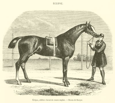 Eclipse，著名的英国赛马（雕刻） 作者 法语学校
