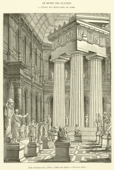 Ecole des beaux-arts, a Paris, Musee des platres (engraving) 作者 法语学校