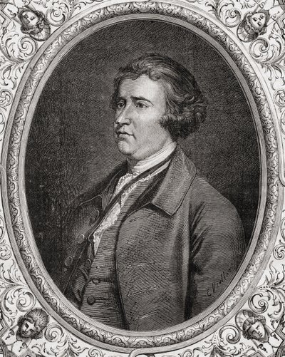 Edmund Burke，来自Louis Blanc的“法国革命史”（1811-82） 作者 法语学校