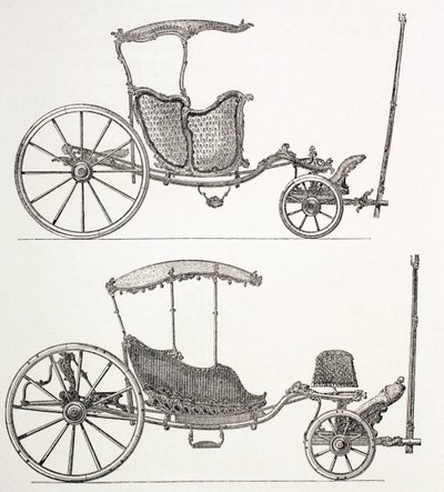 十八世纪法国马车，1875年 作者 法语学校