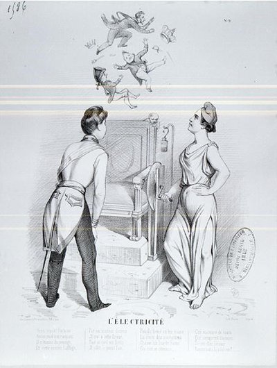 电力，1848年革命的漫画 作者 法语学校