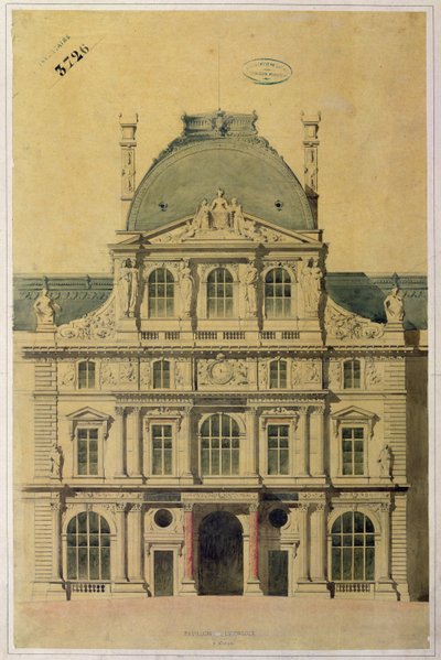 钟楼的高度，Palais du Louvre 作者 法语学校
