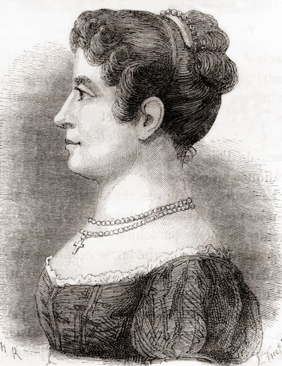 Élisa Garnerin，选自《Les Merveilles de la Science》，约 1870 年出版（石版印刷）。 作者 法语学校