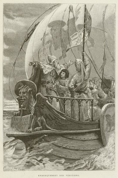 Embarquement Des Venitiens (engraving) 作者 法语学校