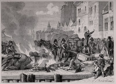 由于拿破仑对英国实施的大陆封锁，英国商品被出售或 "勃鲁莱"（brulees）。 作者 法语学校