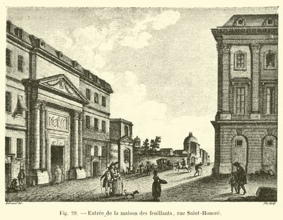 进入Maison des Feuillants，rue Saint-Honore 作者 法语学校