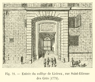 进入Lisieux学院，rue Saint-Etienne des Gres，1779 作者 法语学校