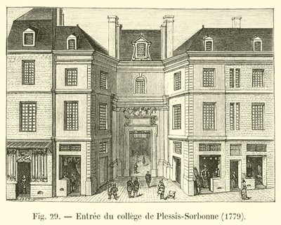 1779年Plessis-Sorbonne学院的入学 作者 法语学校