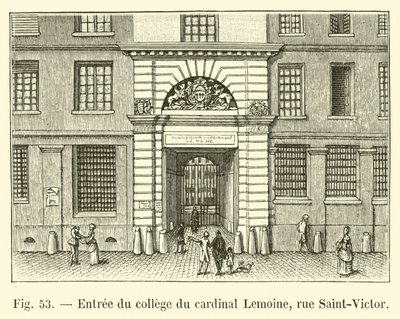 红衣主教Lemoine学院入口，圣维克多街 作者 法语学校
