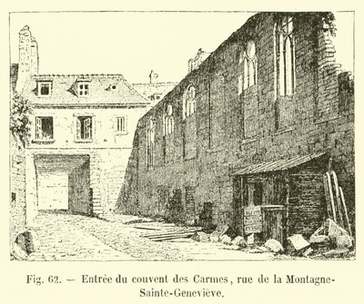 进入Carmes修道院，rue de la Montagne-Sainte-Genevieve 作者 法语学校