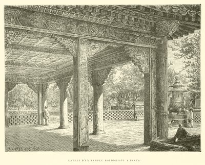 北京佛寺入口（雕刻） 作者 法语学校