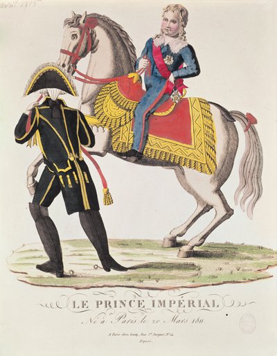 拿破仑二世（1811-32）罗马国王的骑马肖像，1815年4月 作者 French School