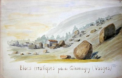 孚日地区Giromagny附近的不规则块（纸上水彩画） 作者 法语学校