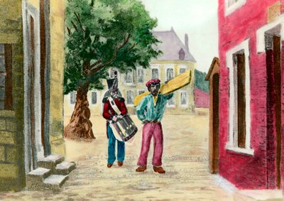 拿破仑三世的逃亡：1846年，拿破仑三世亲王乔装打扮的马孔从哈姆堡逃出。19世纪的雕版画。私人收藏。 作者 法语学校