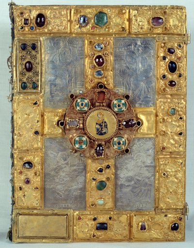 福音派镶嵌着宝石的 Saint Gauzelin (Gauzelin of Toul) 作者 法语学校