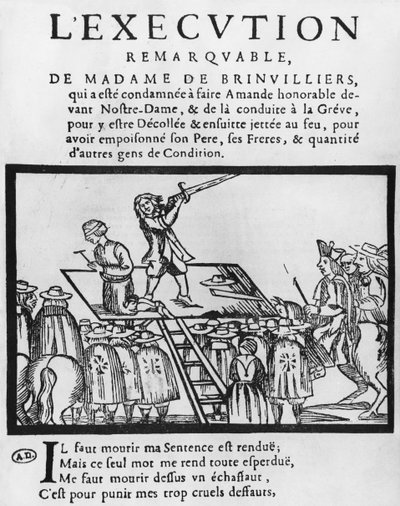 执行Marquise de Brinvilliers，1676年 作者 法语学校