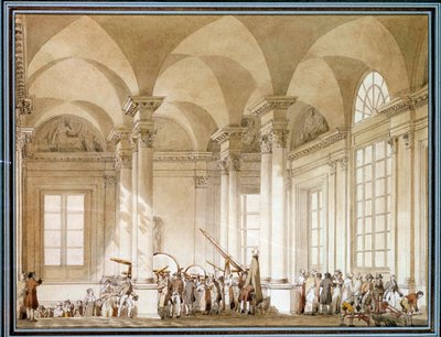 Exhibition of astronomical glasses and optical instruments Watercolour of the 18th century. Paris, Louvre Museum 作者 法语学校